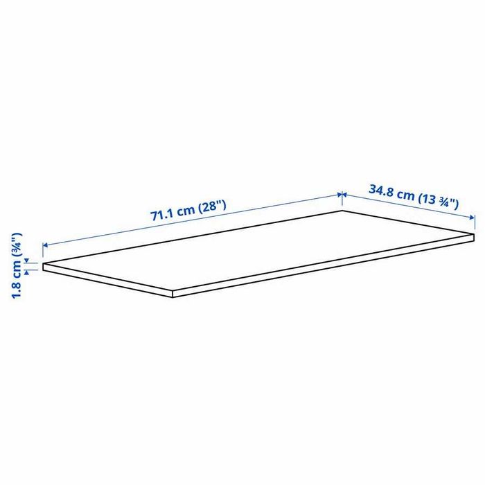 IKEA - biała półka 75x35cm [KOMPLEMENT]