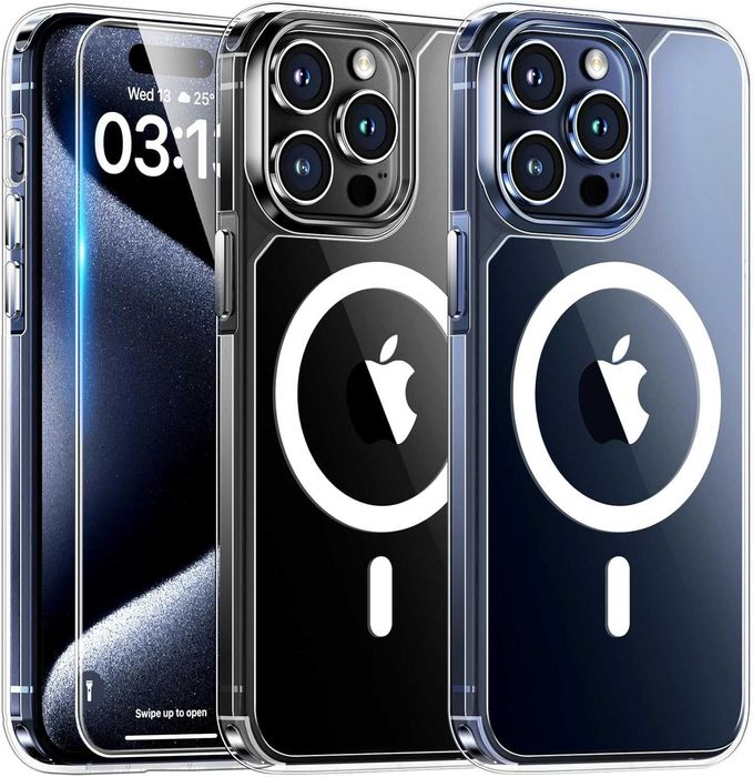 Etui do Apple iPhone 15 Pro + Folia ochronna 1 szt + folia na aparat 2 szt