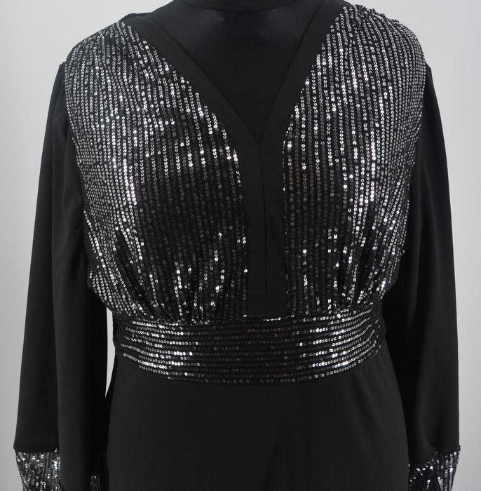 Elegancka, prosta sukienka z cekinami 2XL Shein