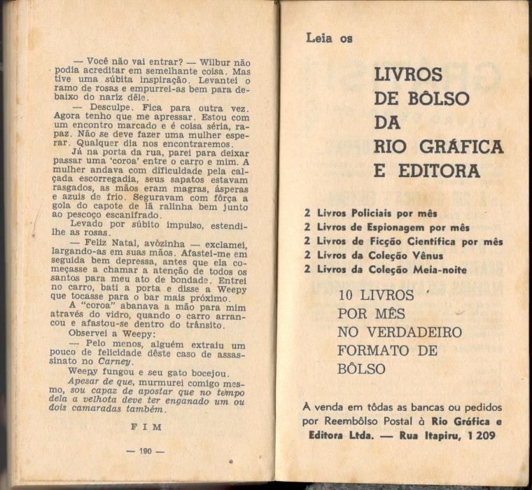 “Morte na Matinée” Bart Carson, Coleção Algemas, SérieA–Um Enigma nº13
