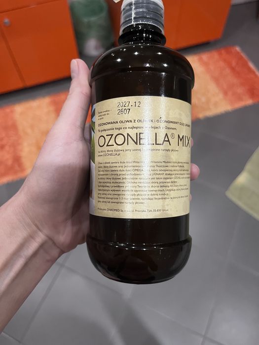 Oliwka do ciała Ozonella oliwa z oliwek ozonowana i ozonowany olej lniany 500ml