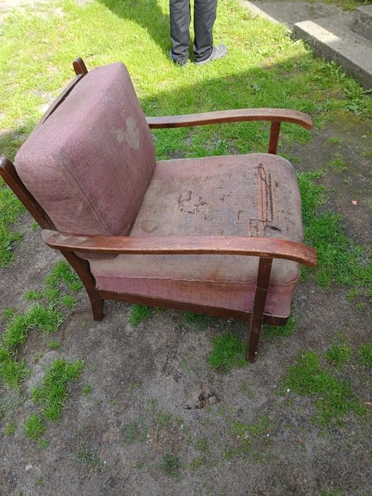 Stary Przedwojenny Fotel  Art Deco