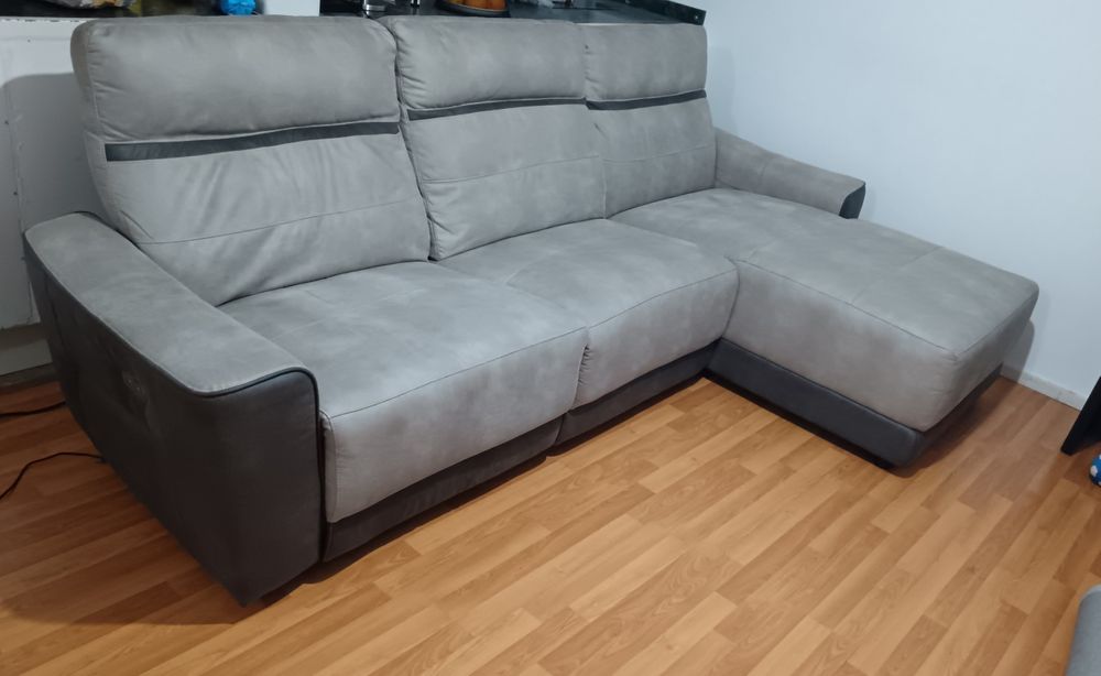 Sofá cinzento -  Relax e Chaise Longe ( Moon Conforama)