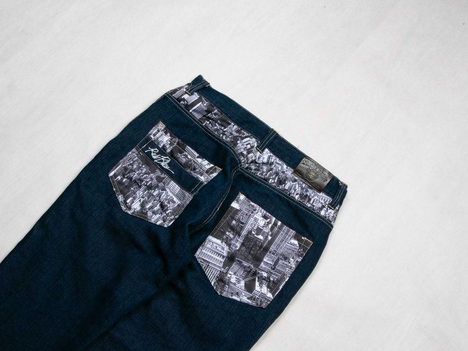 Spodnie jeansowe Raw Blue 34/32 y2k hip hop straight proste