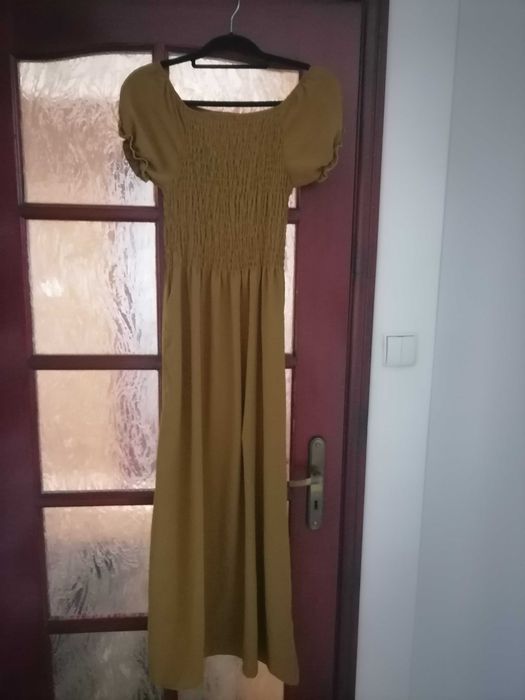 Sukienka musztardowa maxi