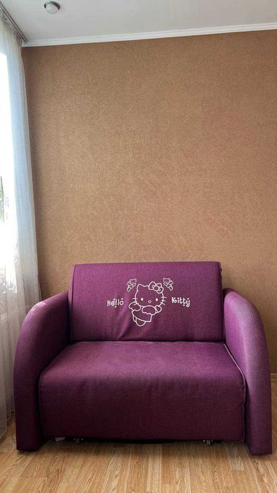 крісло-ліжко розкладне з подушками, на ламелях односпальне