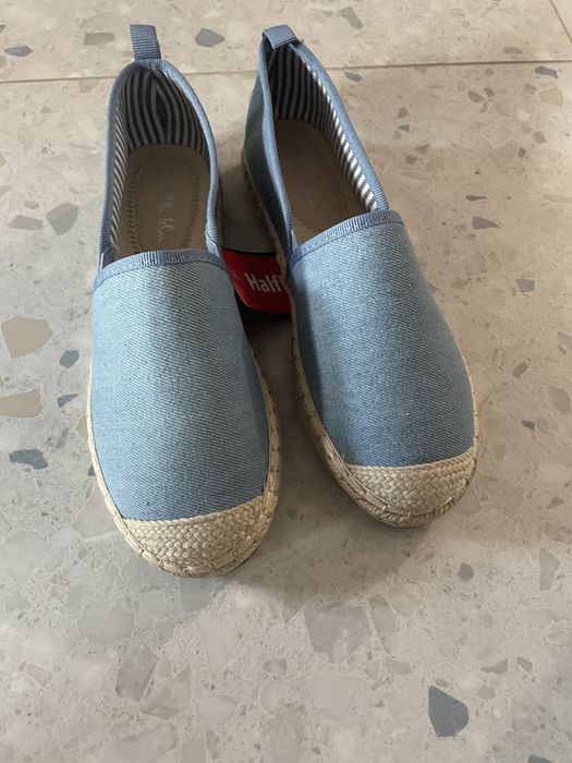 Nowe błękitne niebieskie espadryle roz.36