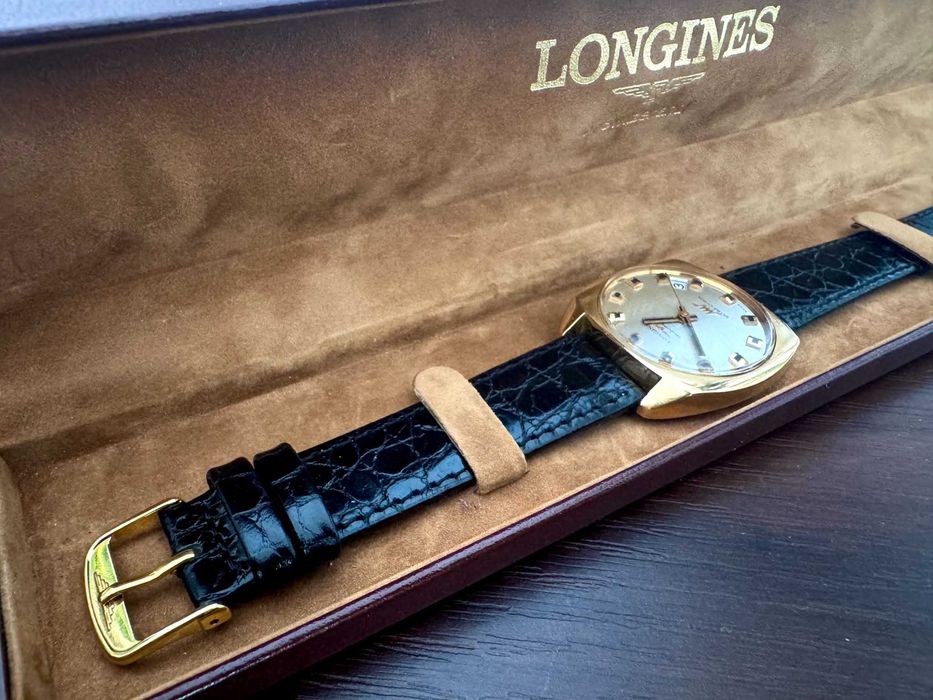 Piękny złoty (18k, 750) zegarek Longines Ultra-Chron