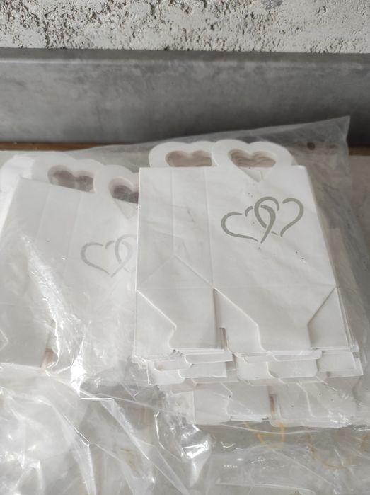 Pudełka do złożenia, podziękowania dla gości weselnych, 100 sztuk