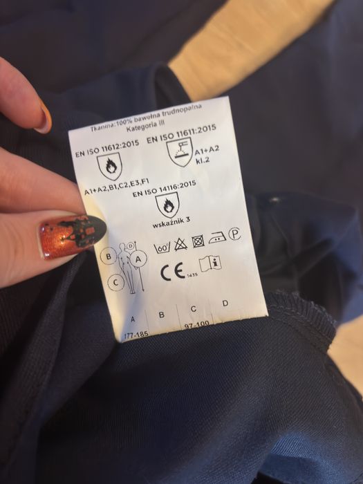 Ogrodniczki spawalnicze trudnopalne