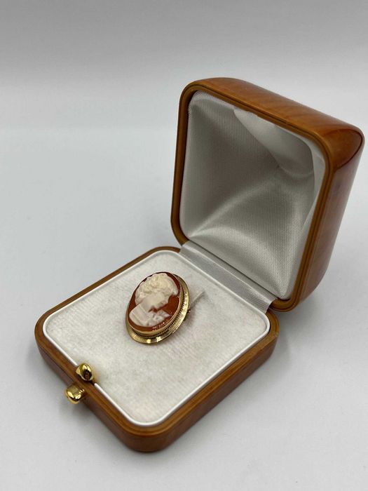 Złota Kamea / Broszka 14k 3.10g