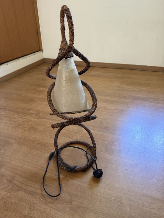 Conjunto candeeiro mais  candeeiro de mesa rusticos