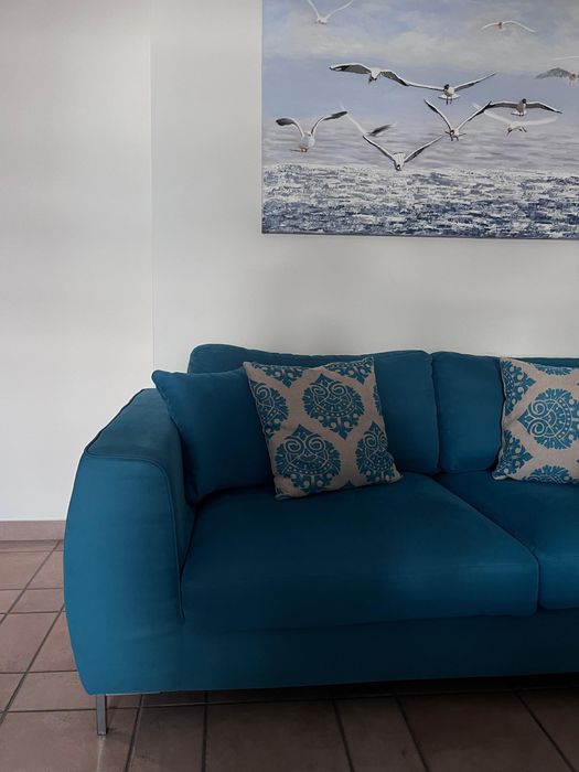 Sofá de 4 lugares Azul