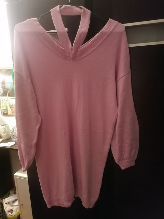 Dłuższy sweterek liliowy Shein roz M