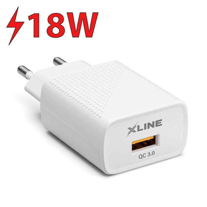 Ładowarka sieciowa XLINE WC601W 18W Biały ładowarka do telefonu USB + kabel.
