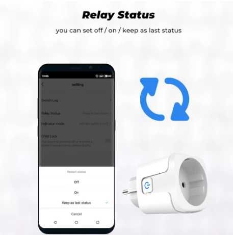 Розумна розетка Wi-Fi Tuya розетка з керуванням через телефон