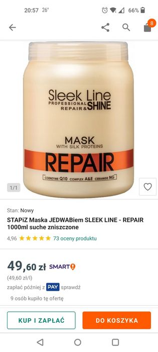 Maska z jedwabiem do włosów