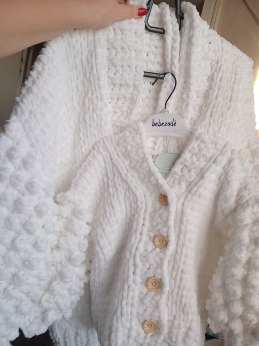 Кардиган пуффі,  плюшевий, кофта