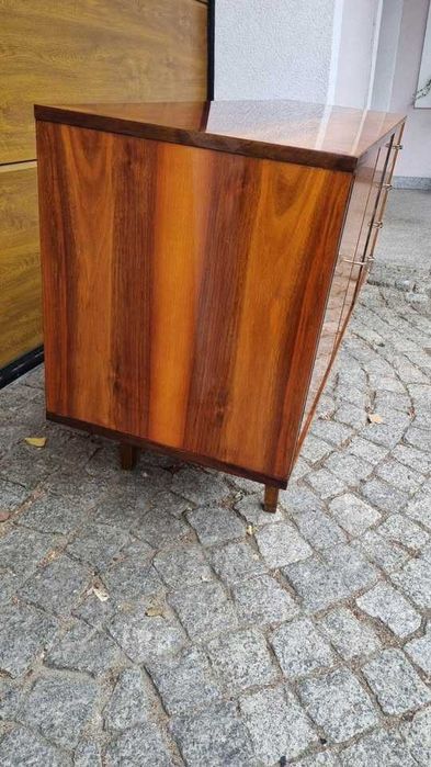Komoda Sideboard Design PRL Lata 60 Fornir