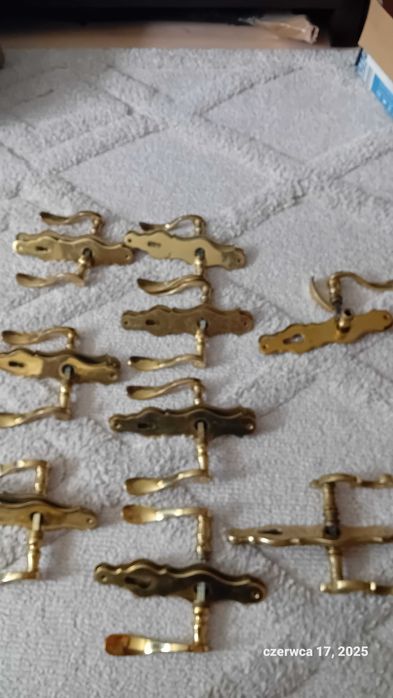 Klamki stare mosiężne