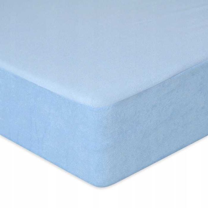Prześcieradło frotte z gumą PREMIUM 60x120x10 niebieskie