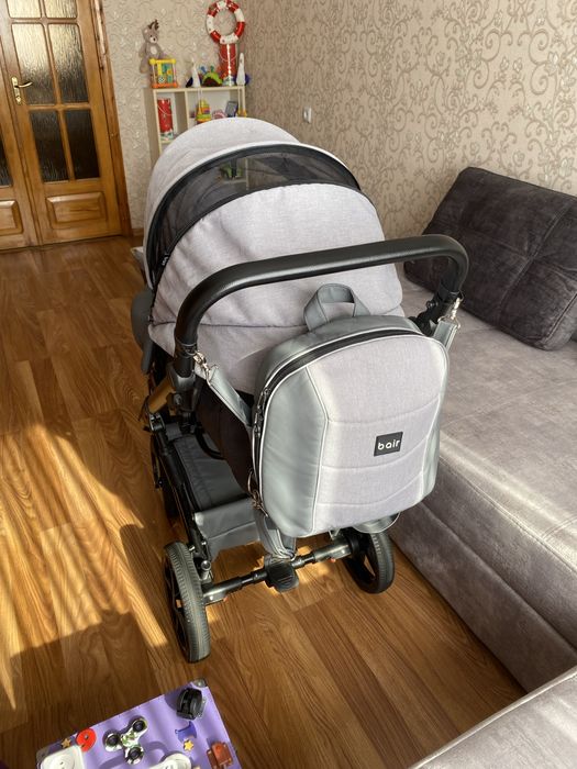 Дитяча коляска від 0+ до 3 bair play 2 в 1, екошкіра + тканина