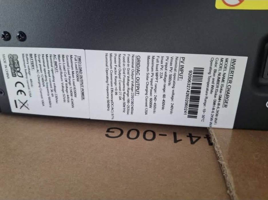 Inversor EASUN 6200W 48V