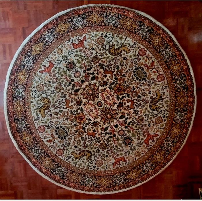 Carpete redonda tipo persa