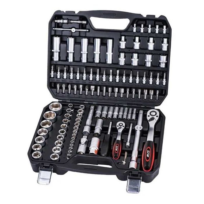 Набір інструментів AVS 108 ел хром-ванадій набор головок ключей Польша
