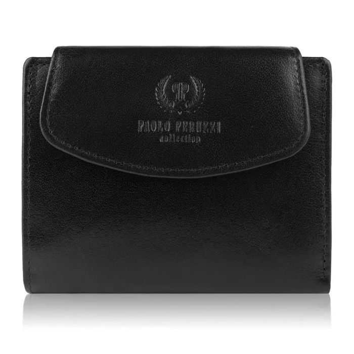 skórzany portfel damski paolo peruzzi elegancki na karty