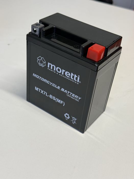 Nowy akumulator 12v 7ah skuter motocykl Moretti MTX7L-BS