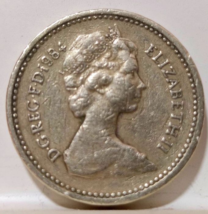 Moeda Elisabeth II One Pound 1984