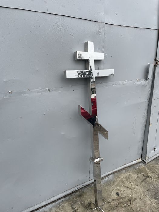 Хрест надгробний з нержавійки Крест надгробный из нержавеющей стали
