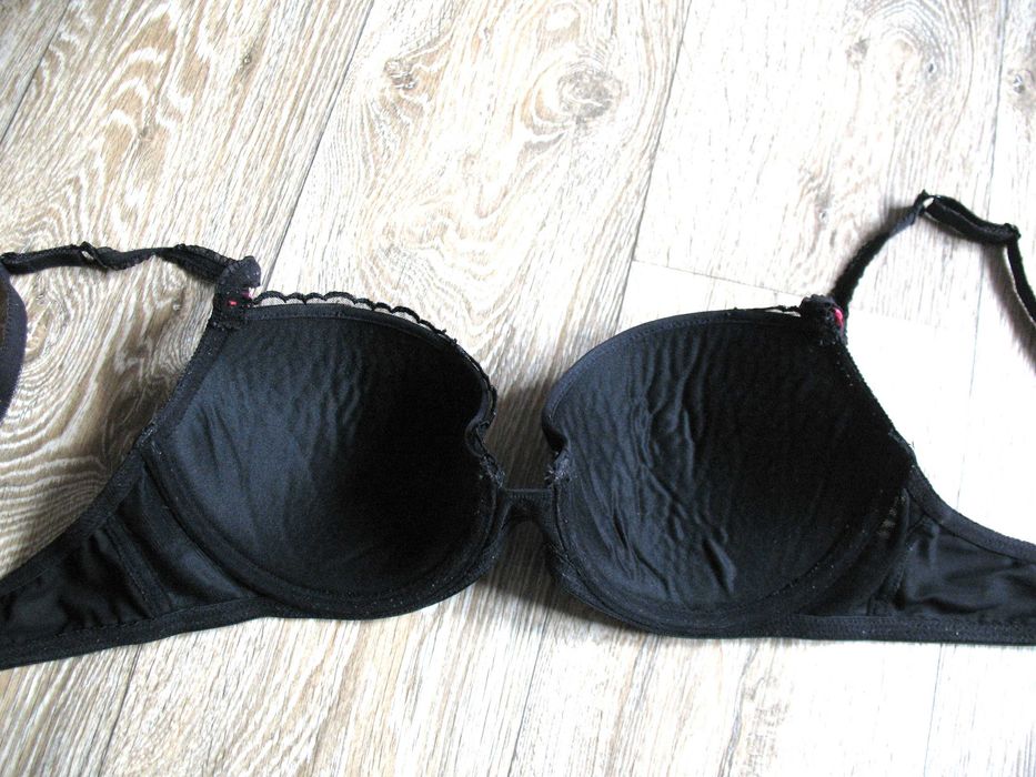 Biustonosz push-up 36 B czarny
