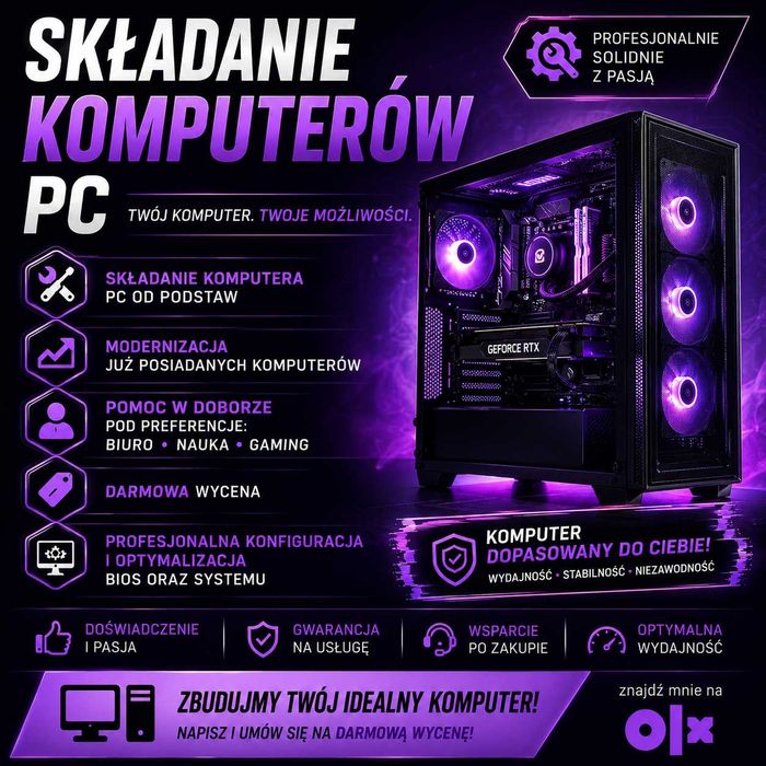 Składanie, konfiguracja, serwis Komputerów PC