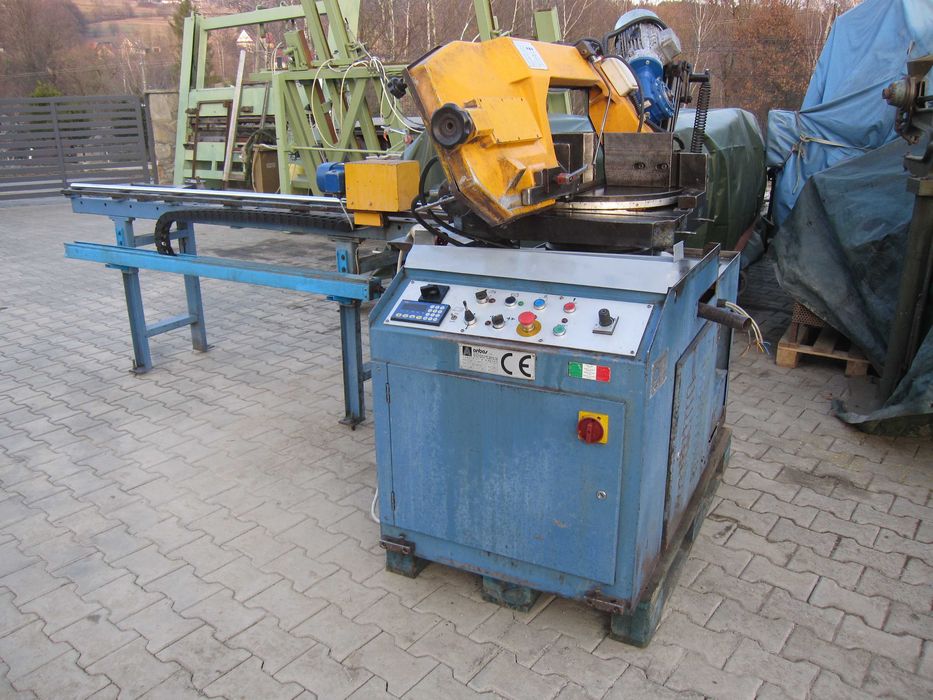 Piła taśmowa do metalu przecinarka A anbas 330 podajnik