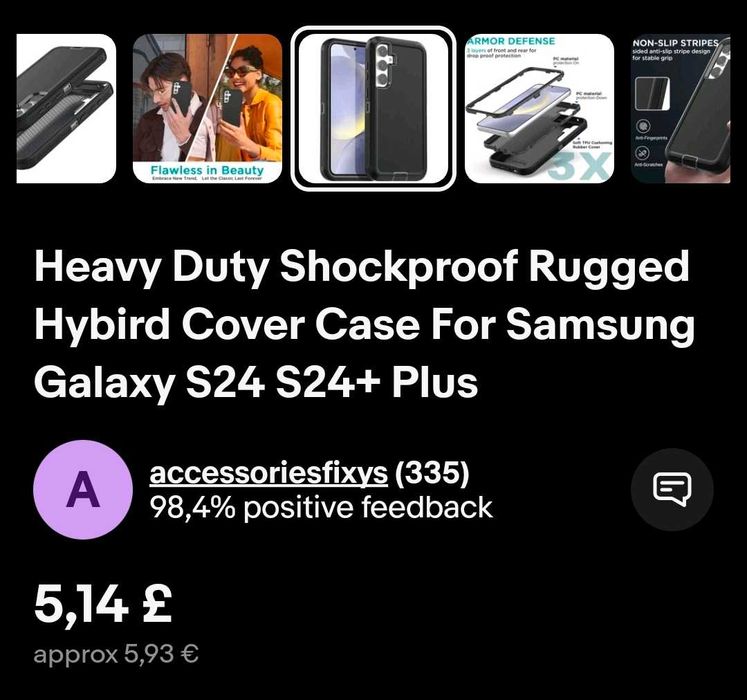 Caixa traseira semi rígida Samsung S24