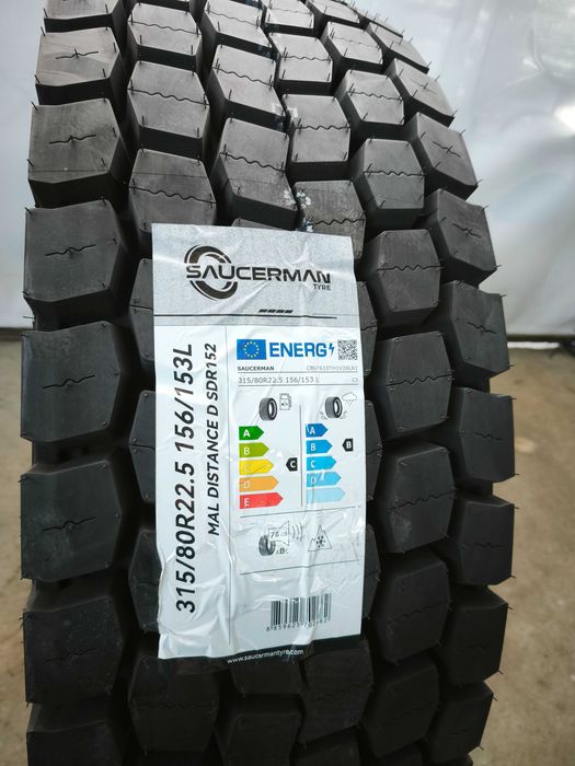 NOWE opony klasy PREMIUM w rozmiarze 315/80R22.5 Saucerman SDR152