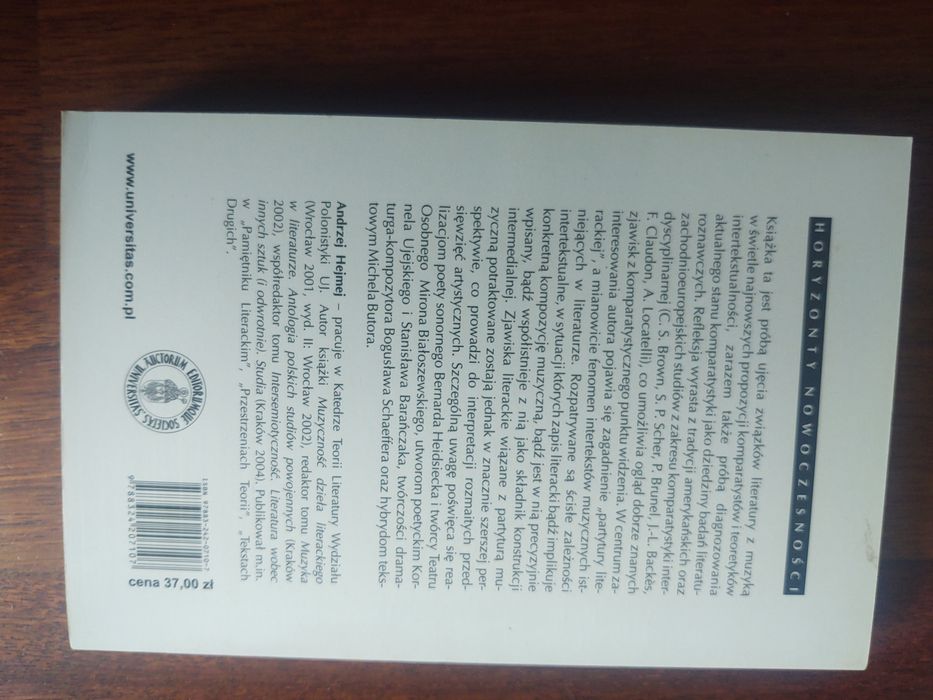 Andrzej Hejmej Muzyka w literaturze