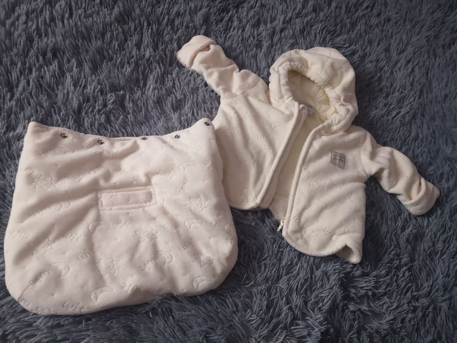 Kombinezon kremowy, dwuczęściowy