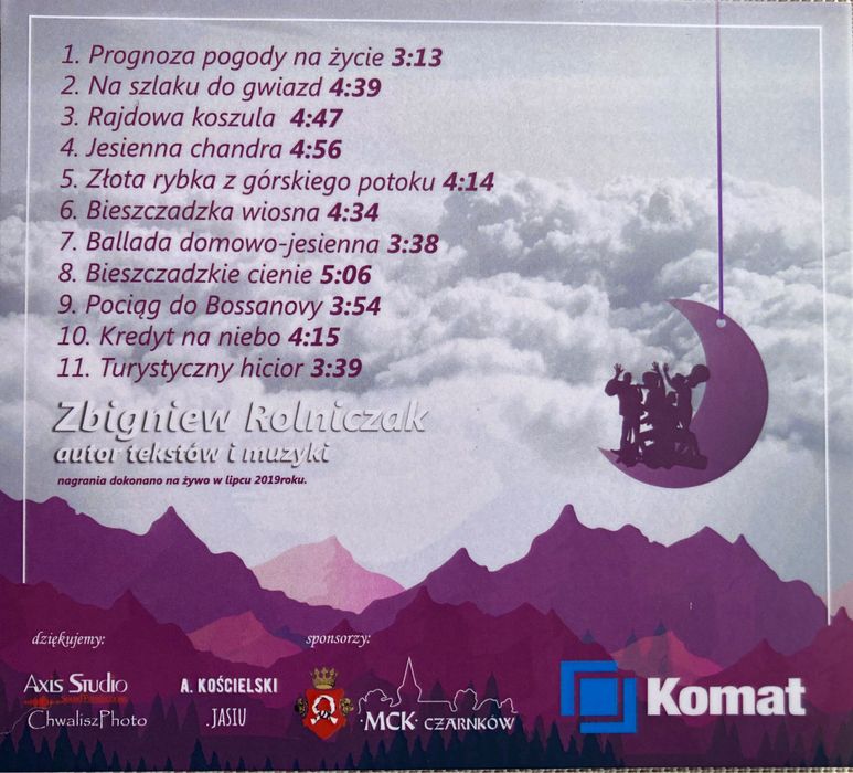 Płyta CD pt. „Prognoza pogody …”  Zbyszek Rolniczak „Na Piątym Progu”