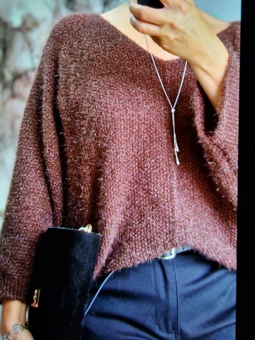 Sweter Moherowy oversize czekoladowy brąz kolory Nowy! Uniwersalny