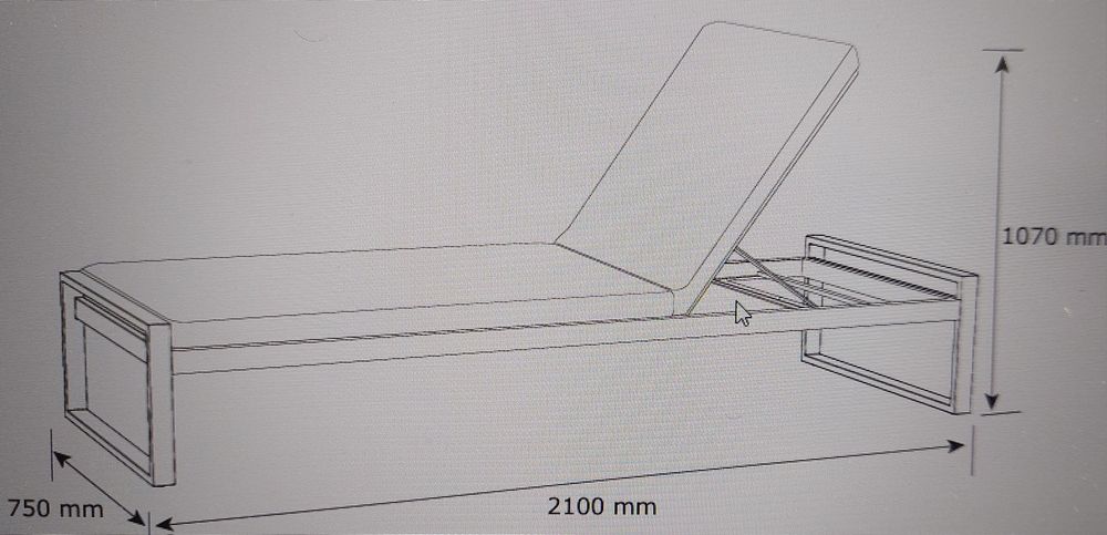 Nowy leżak Vonge z pokryciem szybkoschnącym.