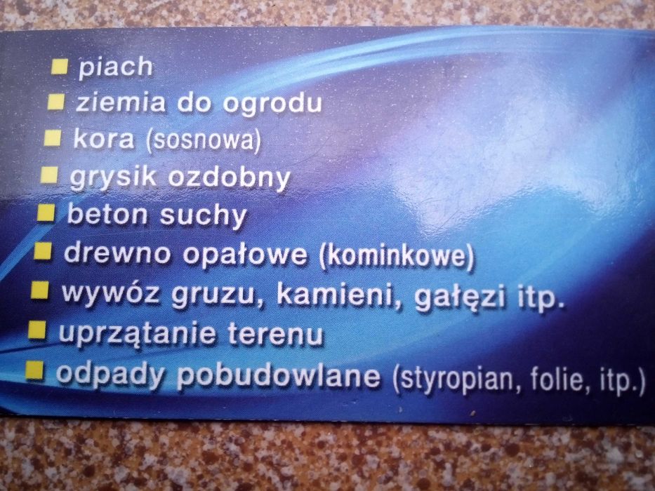 Ziemia siana- piach siany z dowozem
