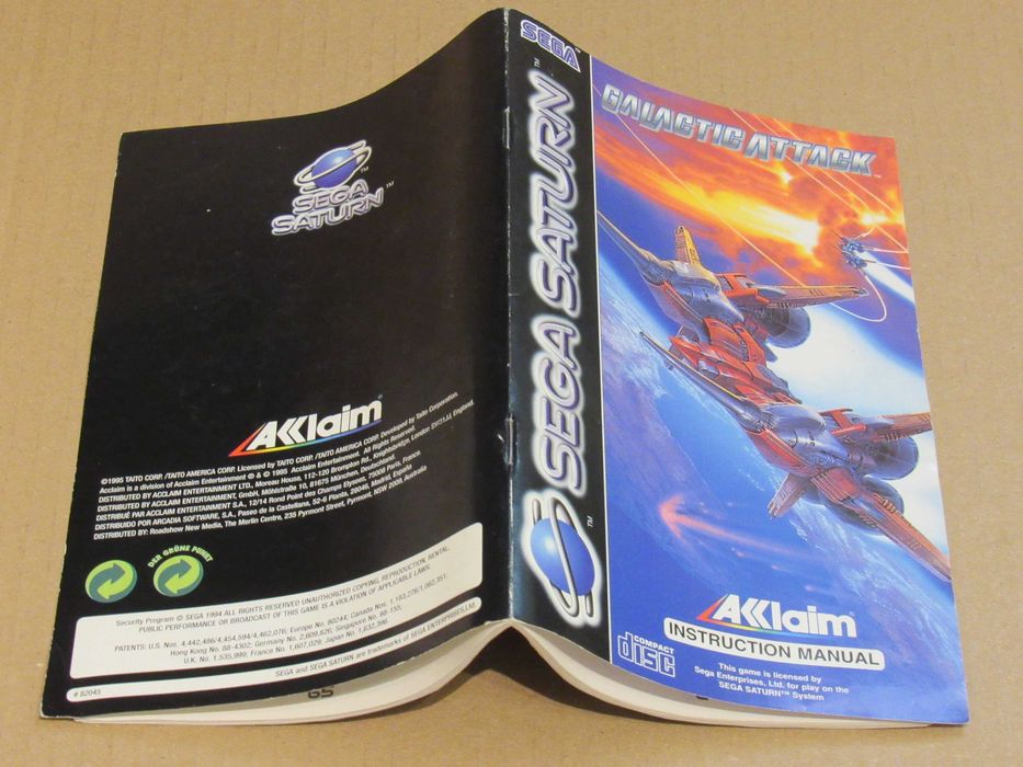 Jogo Sega Saturn Galactic Attack completo