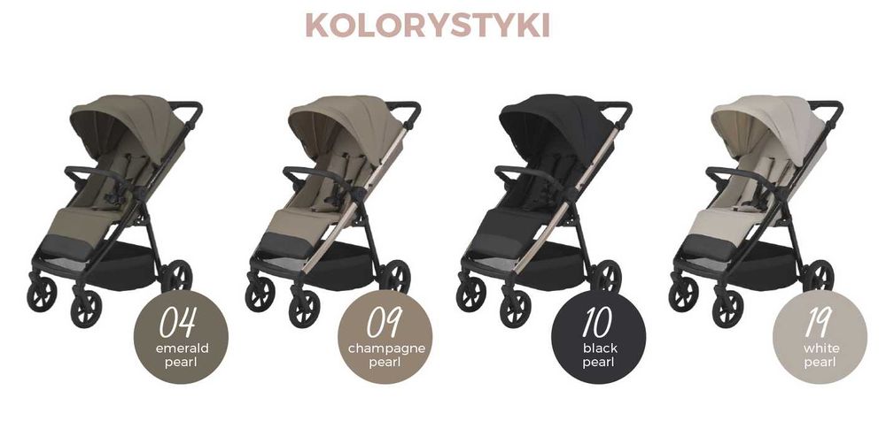 Wózek Spacerowy ESPIRO Pearl  Spacerówka Lekka Kompaktowa Do 22kg