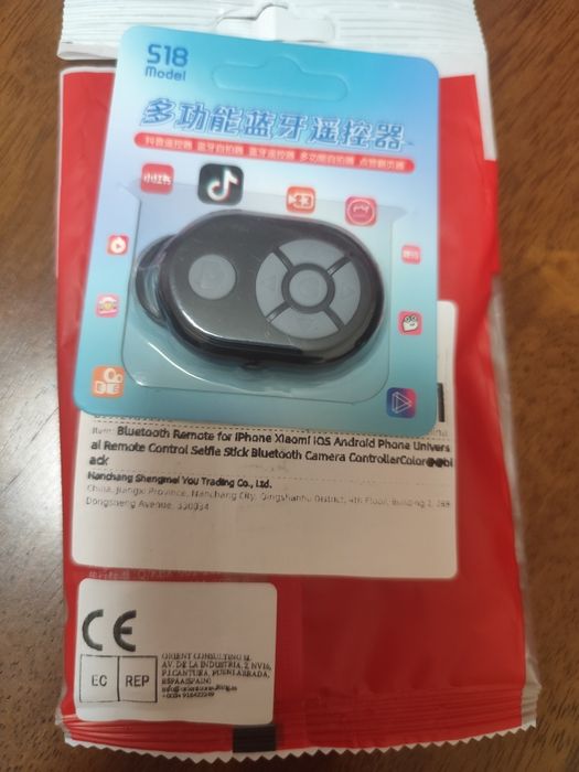 Comando bluetooth Selfie (c/função rolar do ecrã)