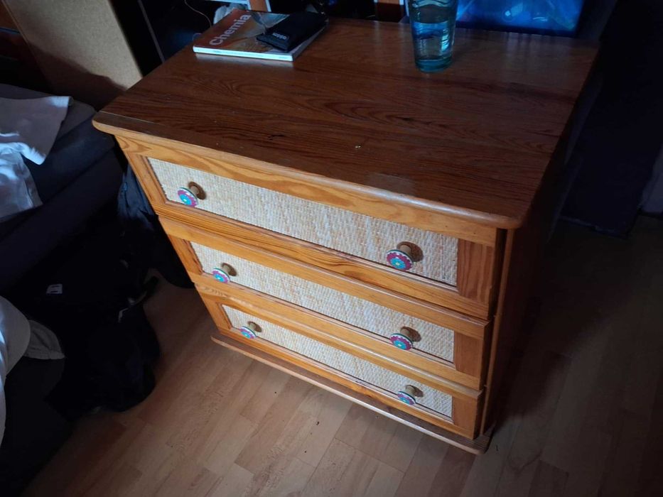 lozko ikea  komoda sosnowa