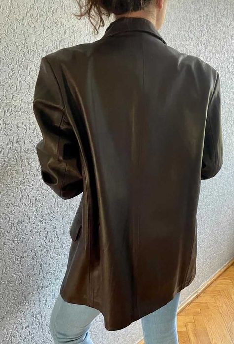 Modna marynarka, kurtka skórzana, oversize, stan idealny