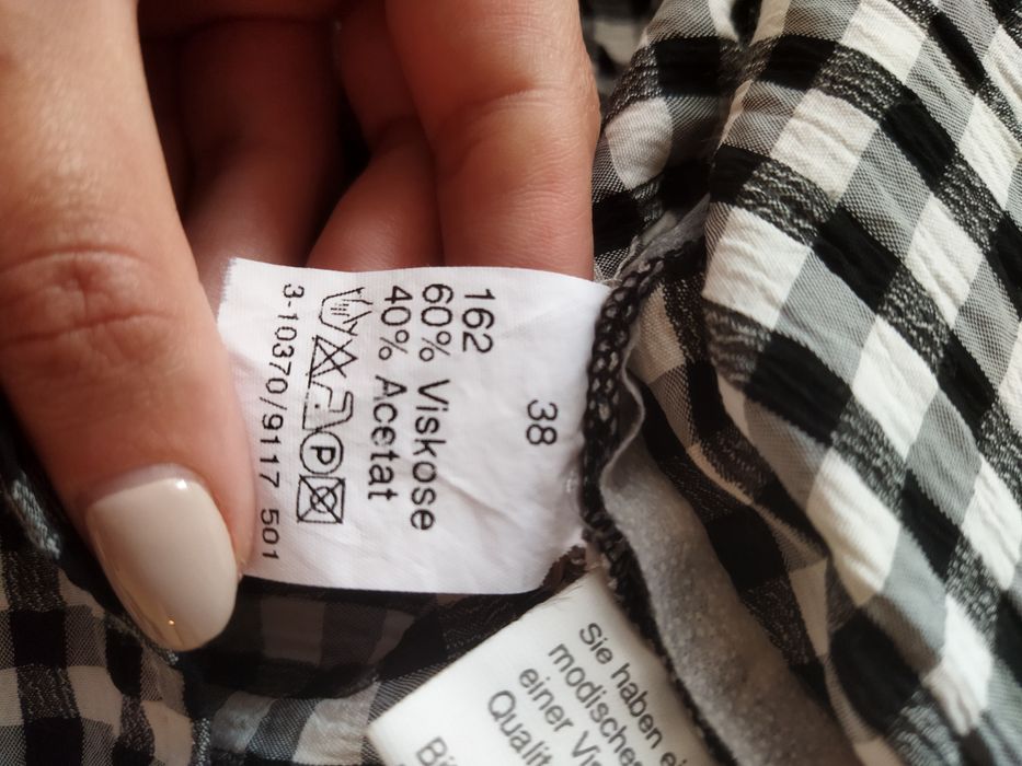 Długa sukienka w kratę, 38/40